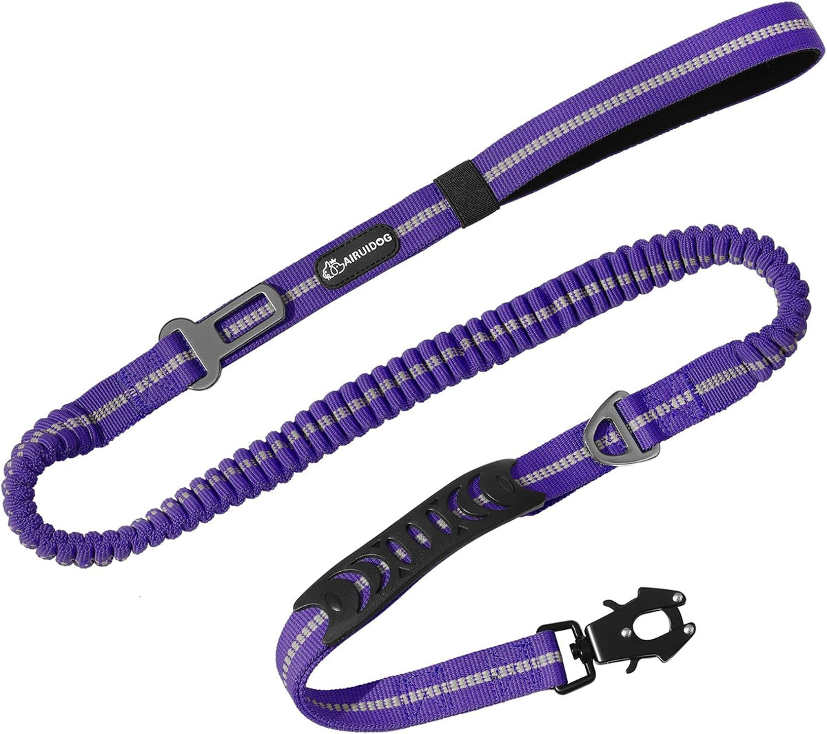 Heavy Duty Bungee Dog Leashes, 4-6FT Shock Absorbing Tactical Dog Leash with 2 Padded Handles