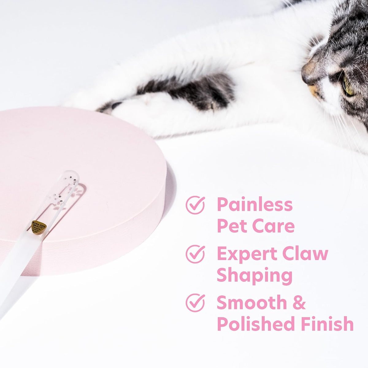 Bona Fide Beauty Pet Nail File with Swarovski Paw Print, Small Dog File Made from Genuine Czech