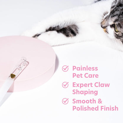 Bona Fide Beauty Pet Nail File with Swarovski Paw Print, Small Dog File Made from Genuine Czech