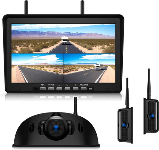 10.1" RV Backup Camera Wireless System Plug and Play, Pre-Wired for Furrion RV Trailer Camper