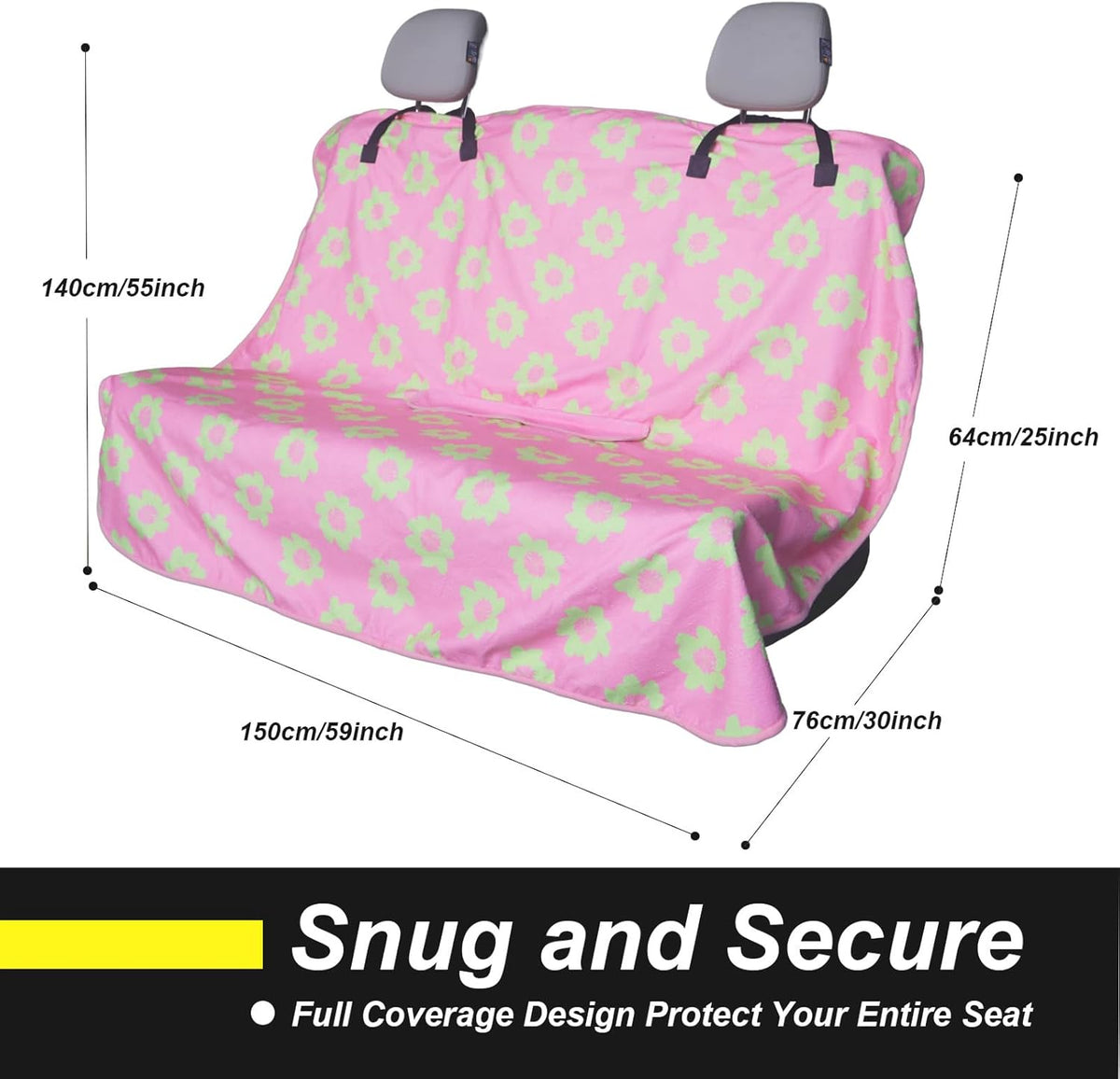 Back Seat Cover for Car Trucks Van SUV,Waterproof Rear Bench Towel Seat Covers for Dogs and