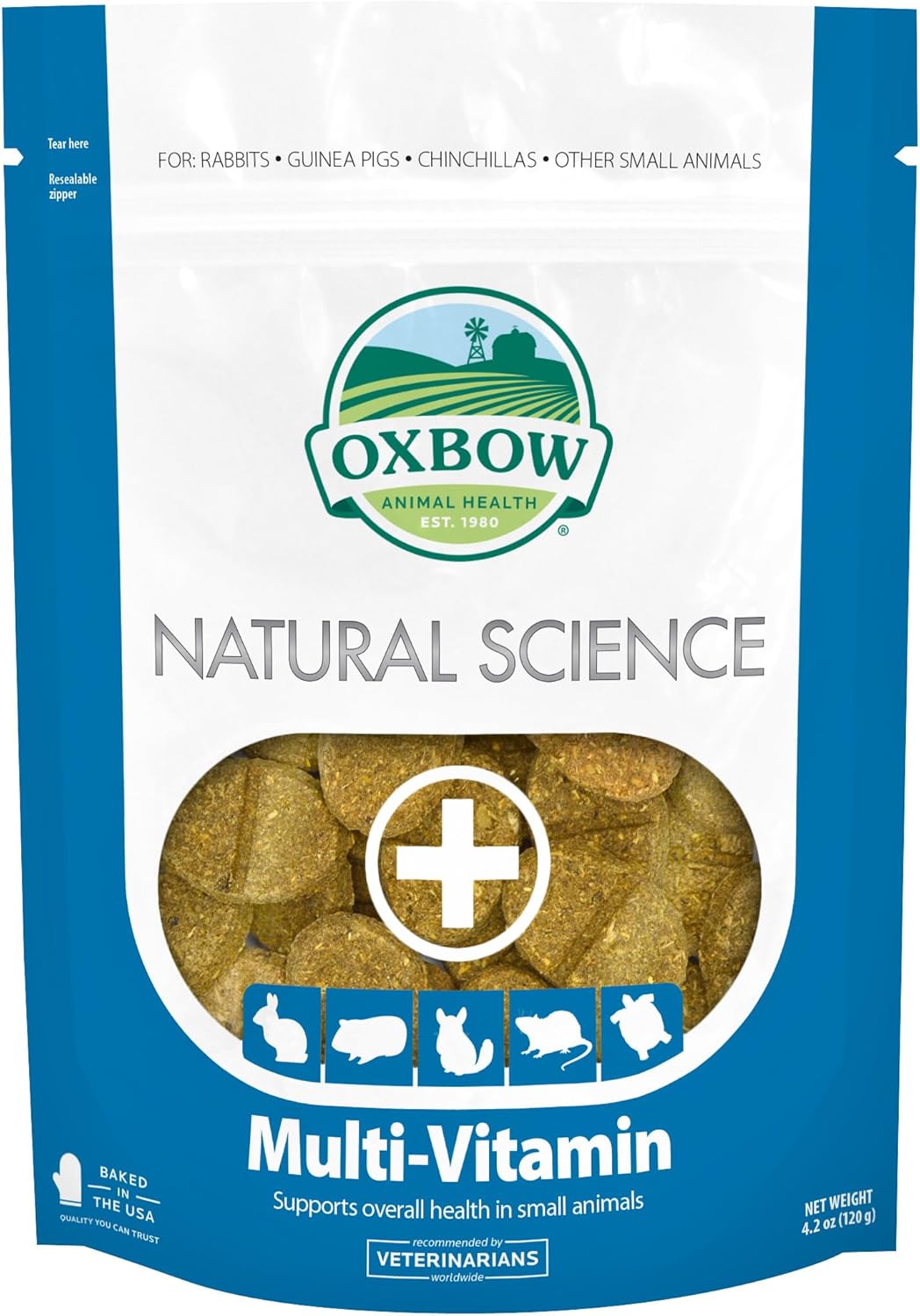 Oxbow Animal Health Natural Science Multi-Vitamin, High Fiber Supplement for Rabbit & Guinea Pig