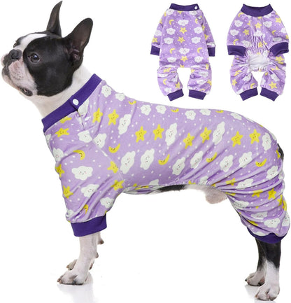 BEAUTYZOO Dog Pajamas Medium Sized Dog, Summer Doggie Pajamas for Boy Girl, Soft Strechy Cotton