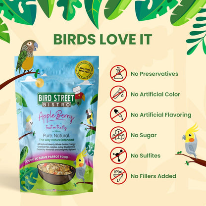 Parrot Food - Parakeet & Cockatiel Food - Cooks in 3-15 min with Natural & Organic Grains, Legumes