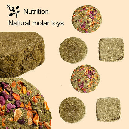 Abizoo Rabbit Treat,Natural Molar Timothy Hay Herbal Floral Scent Snack Chew Toys Gift for Bunny