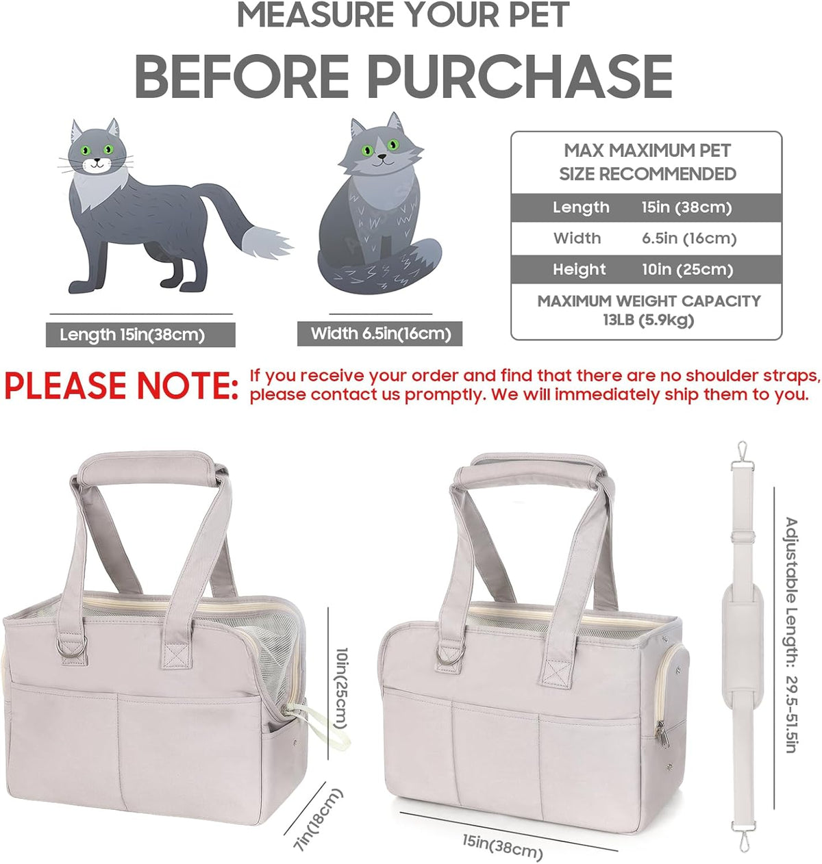 Dog Carriers for Small Dogs, Soft Sided Folding Small Dog Carrier for Dogs Medium Cats Puppies up
