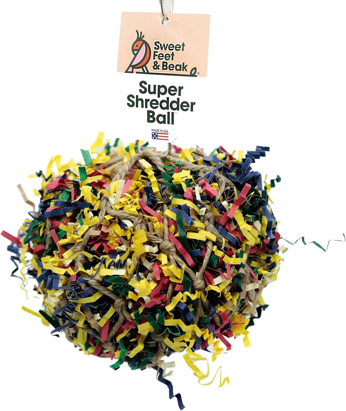 Super Shredder Ball - Bird Cage Accessories to Keep Your Bird Busy Foraging for Hidden Treasures