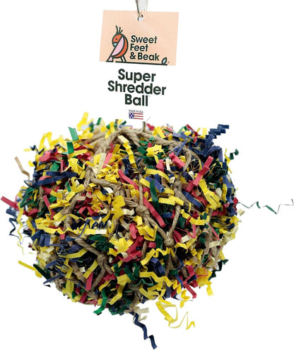Super Shredder Ball - Bird Cage Accessories to Keep Your Bird Busy Foraging for Hidden Treasures