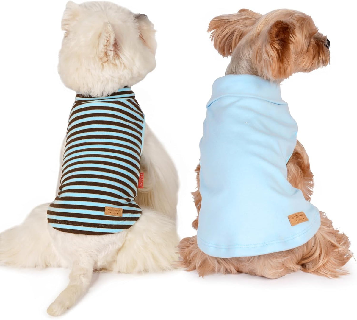 KYEESE 2Pack Dog Sweater Stretchy Dogs Clothes Soft Dachshund Clothes Warm Pets Coats Dog Sweaters