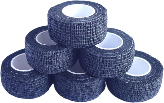 6 Pack 1" x 5 Yards Self Adhesive Bandage Wrap Breathable Cohesive Vet Wrap for Pets, Elastic