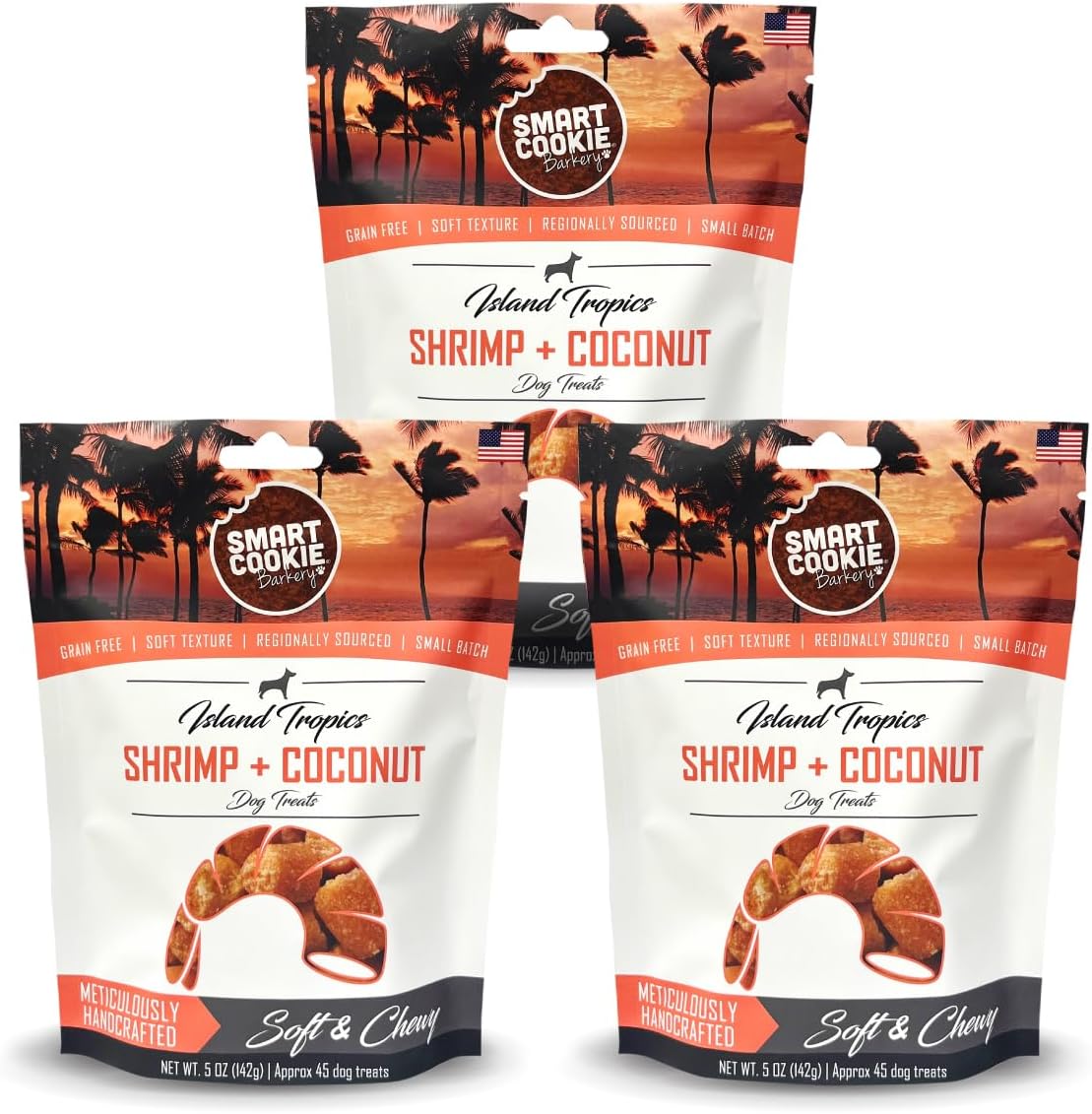 Smart Cookie All Natural Dog Treats - Shrimp & Coconut - Training Treats for Dogs with Allergies