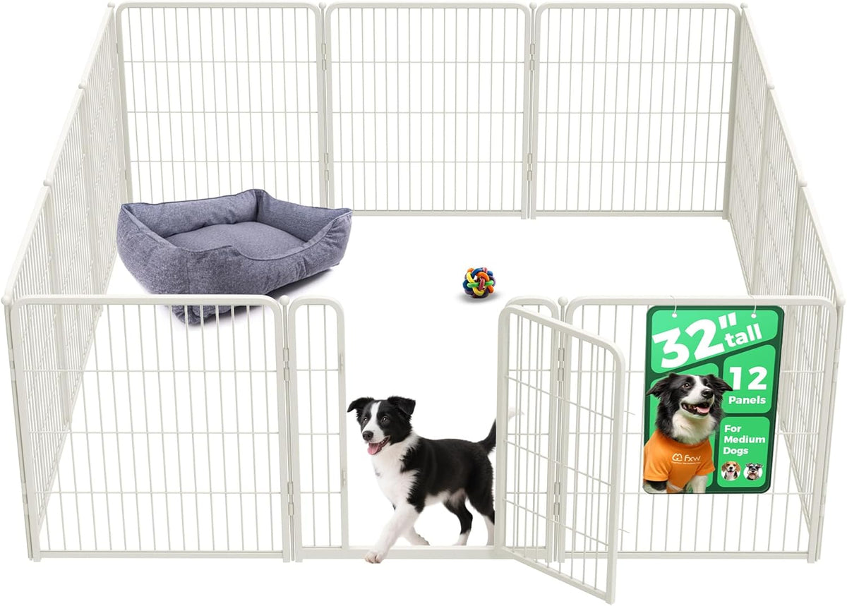 FXW Homeplus Unleashed Indoor Dog Playpen - Stress-Free and Safe Play, Heavy Duty 32 Inch 12 Wire