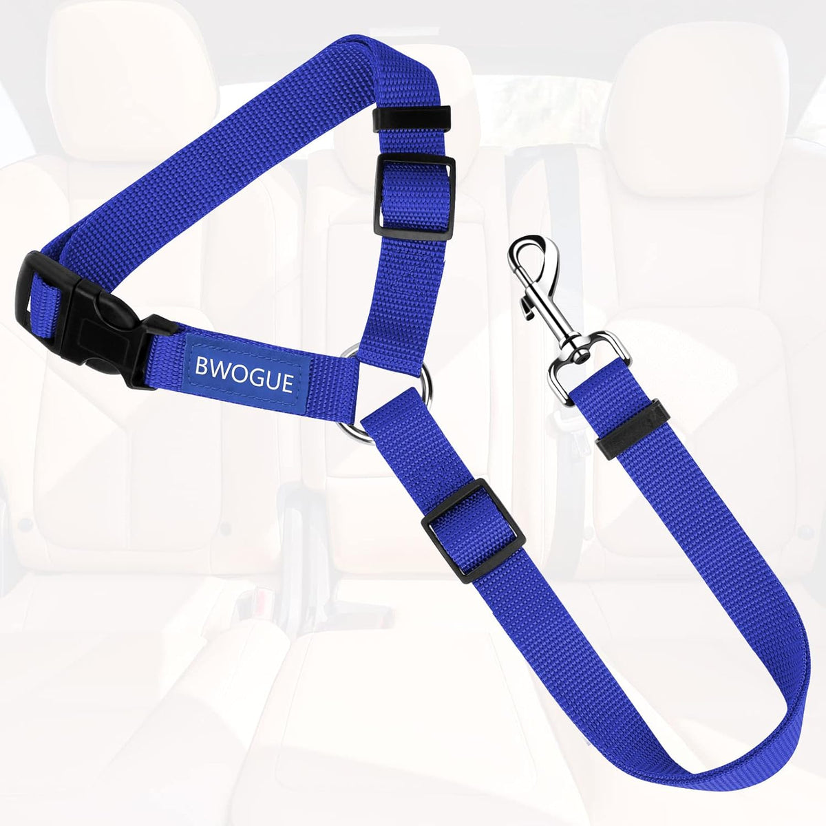 BWOGUE Pet Dog Cat Seat Belts, Car Headrest Restraint Adjustable Safety Leads Vehicle Seatbelt