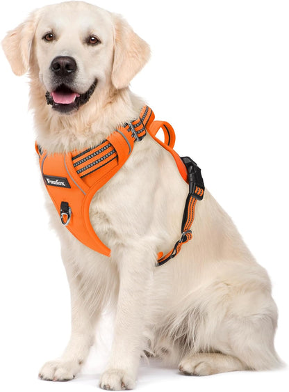 Funfox Dog Harness No Pull, Adjustable Pet Vest Harness, Super Soft Material with Vertical Handle