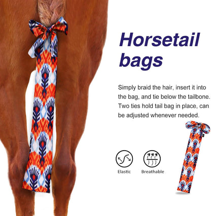 Harrison Howard Stretchy Tail Bag Breathable Horse Tail Guard Slip on Design Protect Horse Tail 2