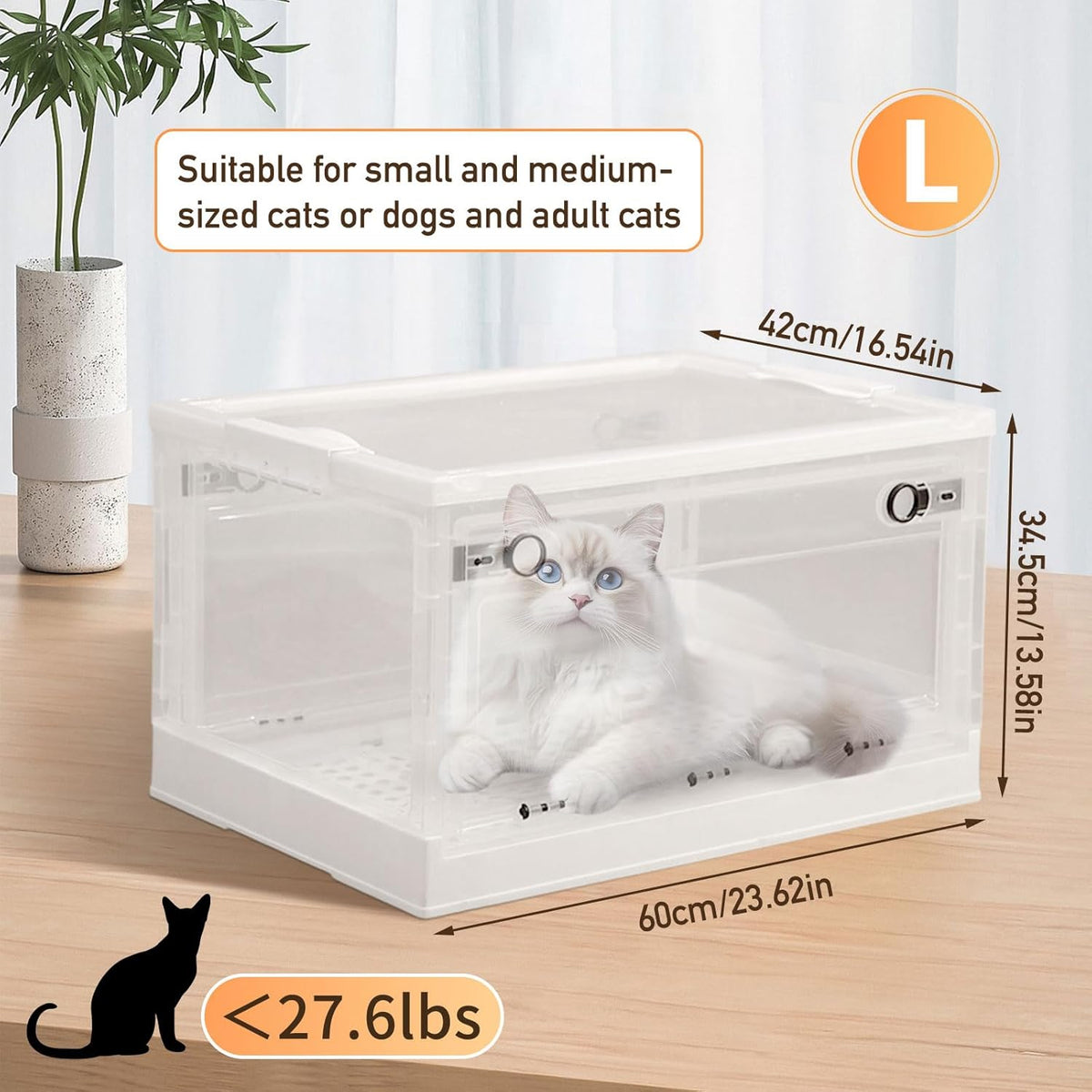 PakaLife Portable Oxygen Tank cat&Dog for pet cage,Dog&cat Inhaler,Puppy Incubator&cat