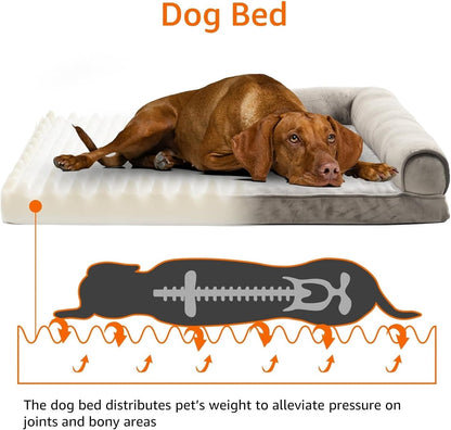 Amazon Basics Dog Bed with Cooling Gel Memory Foam, Pressure-Relief Support for Dogs up to 55lbs