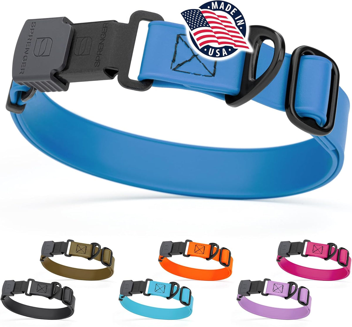 Dogline Biothane Waterproof Dog Collar with Herm Sprenger Stainless Steel Quick Release Buckle