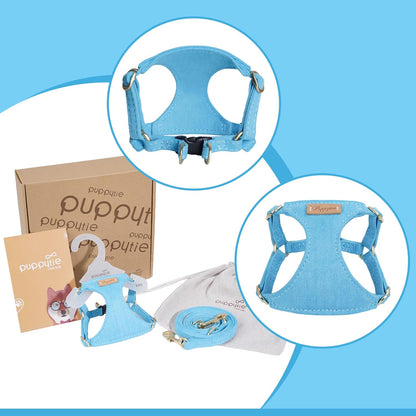 Puppytie No Pull xs Dog Harness with Multifunction Dog Leash,Soft Adjustable No Choke Escape Proof