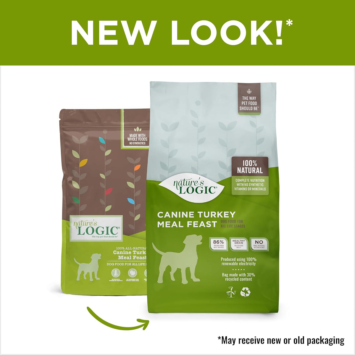 NATURE'S LOGIC Dry Dog Food - 100% Natural - No Synthetics - for All Ages, Sizes, Breeds - Free