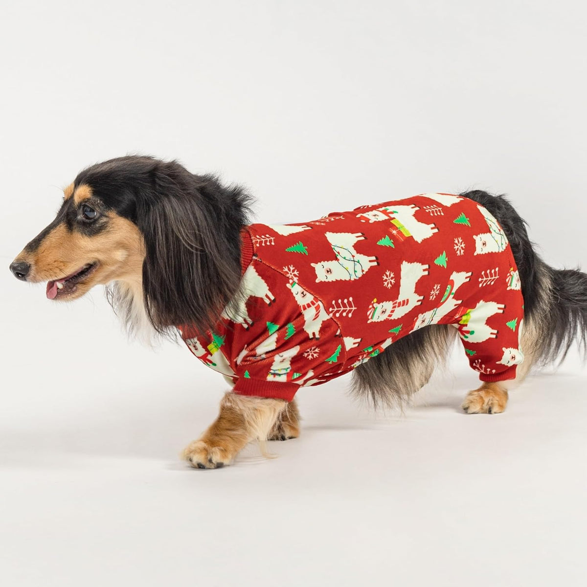 Fitwarm Christmas Alpaca Dog Pajamas, Christmas Clothes for Small Dogs Boy Girl, Holiday Pet