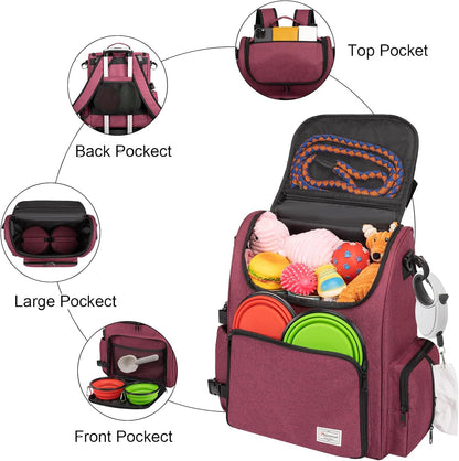 Modoker Dog Travel Bag Backpack, Airline Approved Pet Accessories Organizer for Dog and Cat with