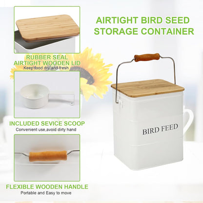 Bird Seeds storage container,Bird Seed Container,Metal food tin for Birds, pet snacks Canisters