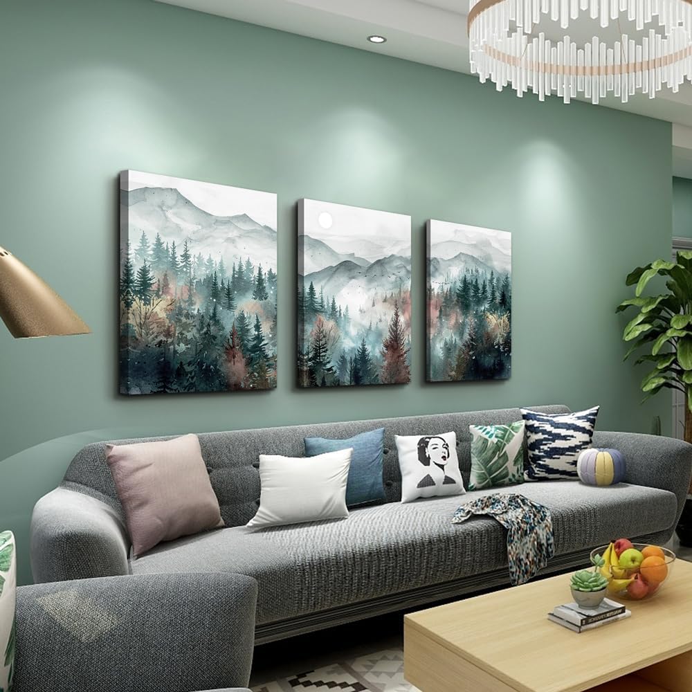 TTHYUEWS Farmhouse Wall Art For Living Room Canvas Wall Decor For Bedroom Wall Pictures for Office