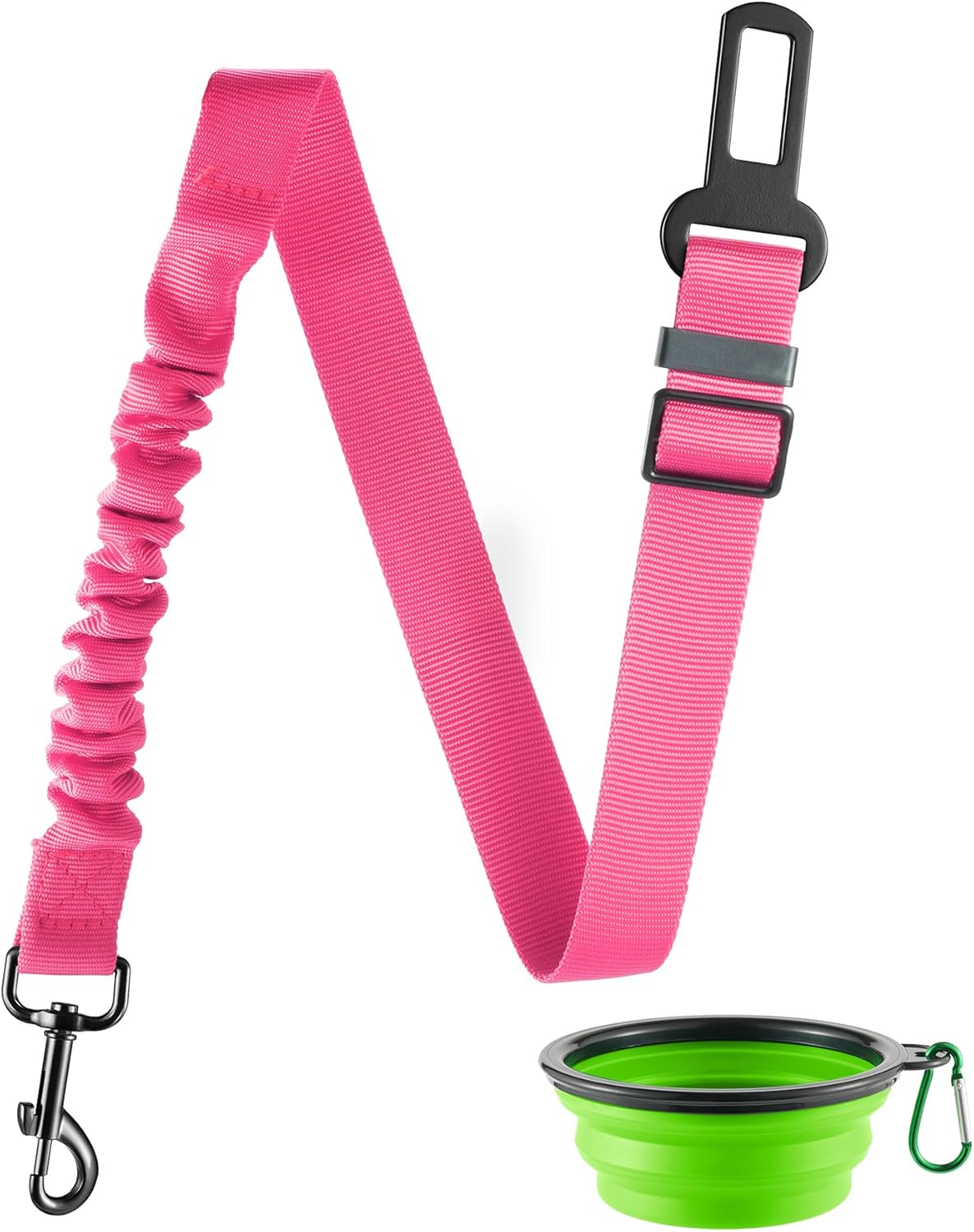 LivTee Dog Seat Belt for Car, Retractable Pet Safety Harness, Adjustable Nylon Dog Seatbelt Leash