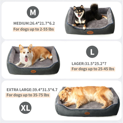 Orthopedic Dog Beds for Medium Dogs, Durable Egg Crate Foam Sofa Dog Bed wit Washable Removable