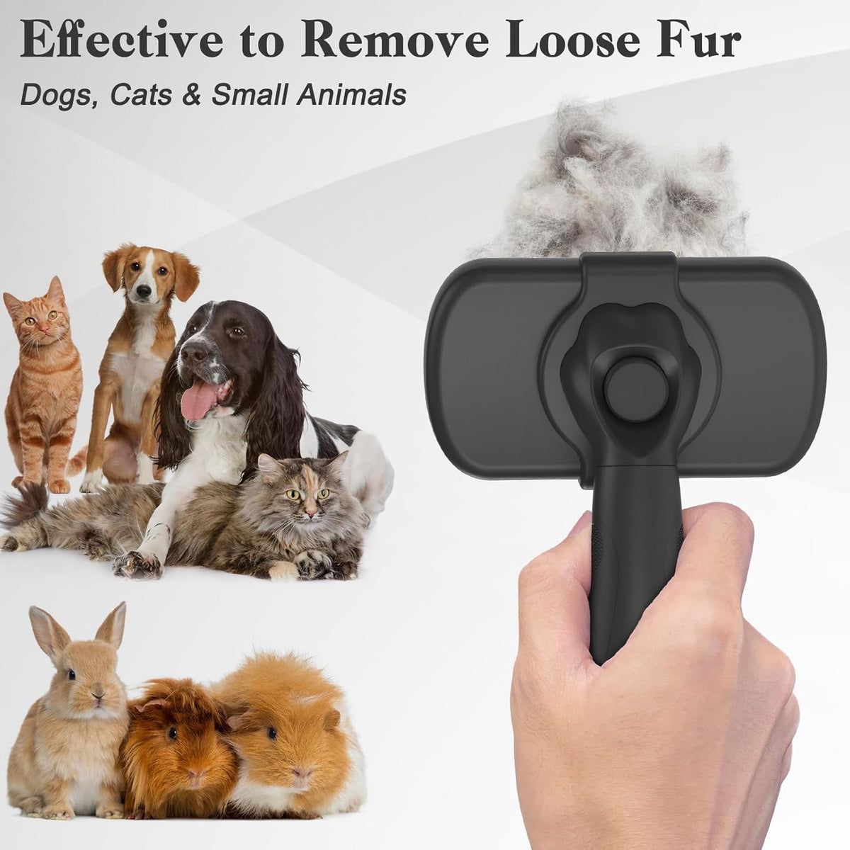 Swihauk Self Cleaning Slicker Brush for Dogs & Cats - Skin Friendly Deshedding and Grooming Brush