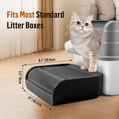 Cat Litter Box Step, Cat Litter Box Ramp Mat with Filter Function for Self-Cleaning Cat Litter Box