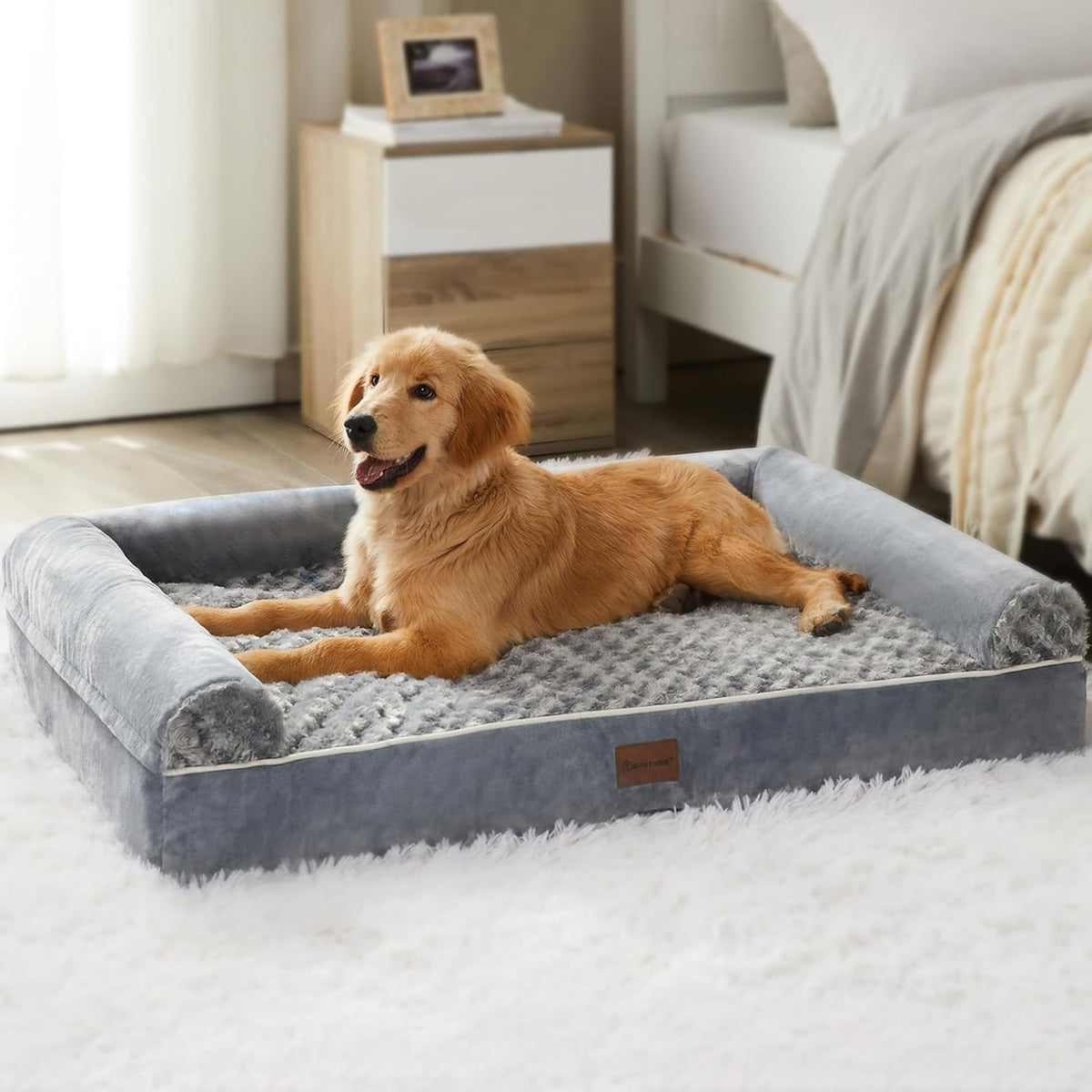 BFPETHOME Dog Beds for Large Dogs, Orthopedic Dog Bed for Medium Large Dogs,Big Waterproof Couch