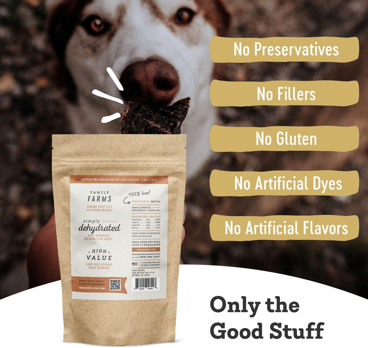 Farm Hounds - Beef Liver - Premium Natural Beef Liver Jerky For Dogs - Made From 100% Humanely