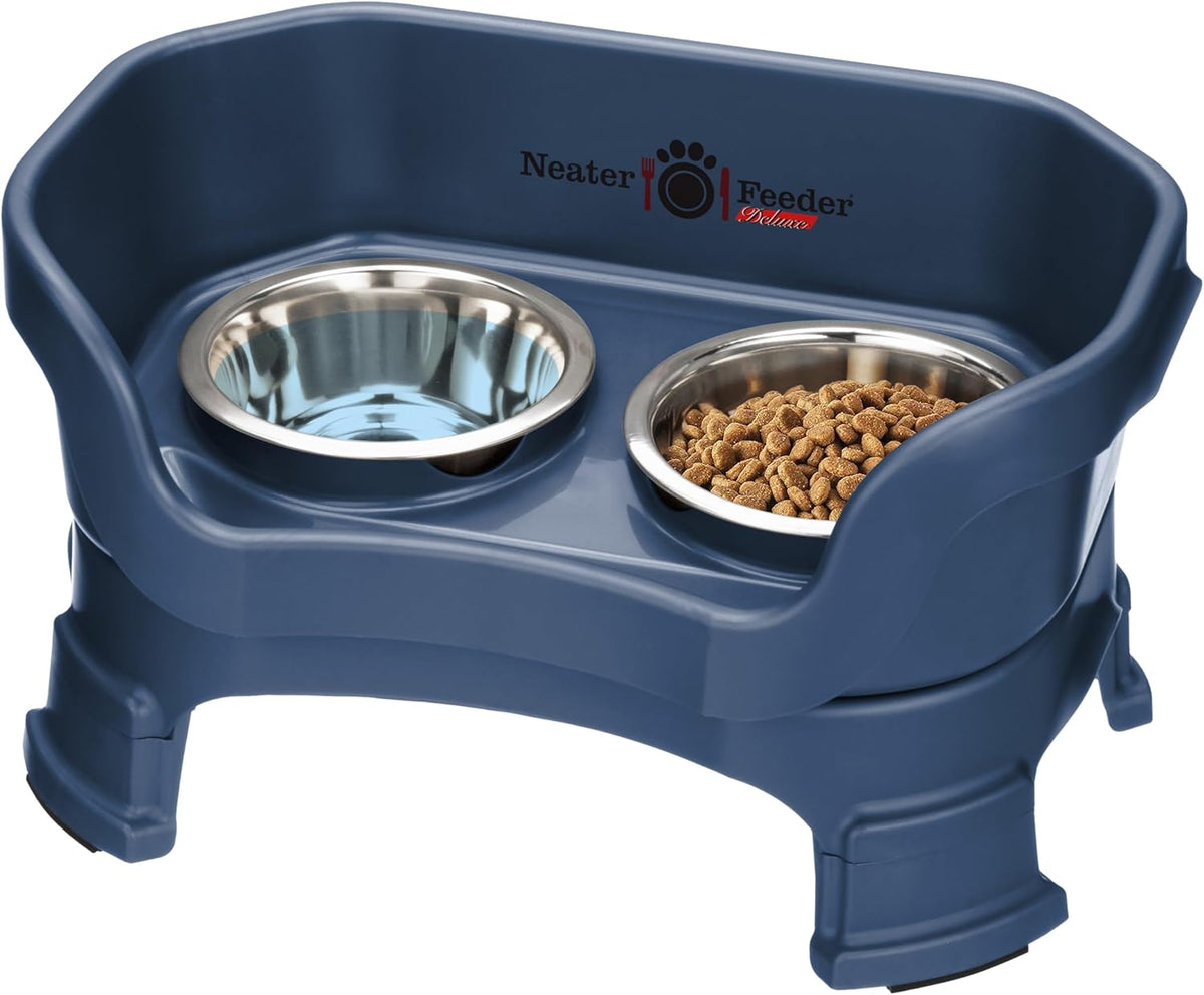 Neater Feeder Deluxe Mess Proof Cat Bowls Elevated for All Breeds – Made in USA – No Spill Raised