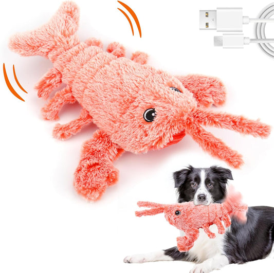Mity rain Interactive Dog Toys - Wiggly Lobster for Small Medium Large Dogs, Moving Pet Toy to Keep