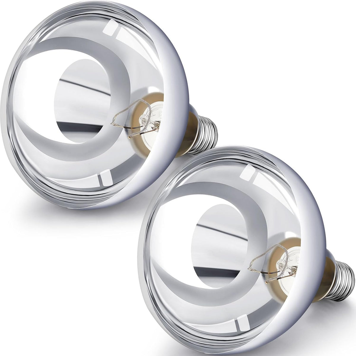 VIHOSE 2 Pack 250 Watt Heat Lamp 120v R40 Heat Lamp Bulbs Glass Incandescent Light Bulbs