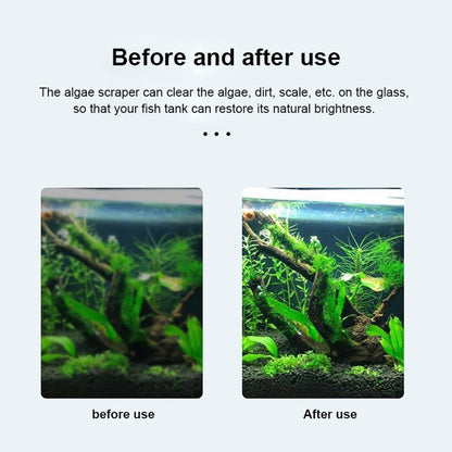 Algae Scraper for Glass Aquarium,Aquarium Razor Scraper with 10 Replaceable Blades,Aquarium