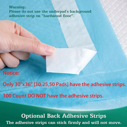 50 Count Bed Pads with Adhesive Strip 30"x36" Thicken Elderly Adults Incontinence Underpads