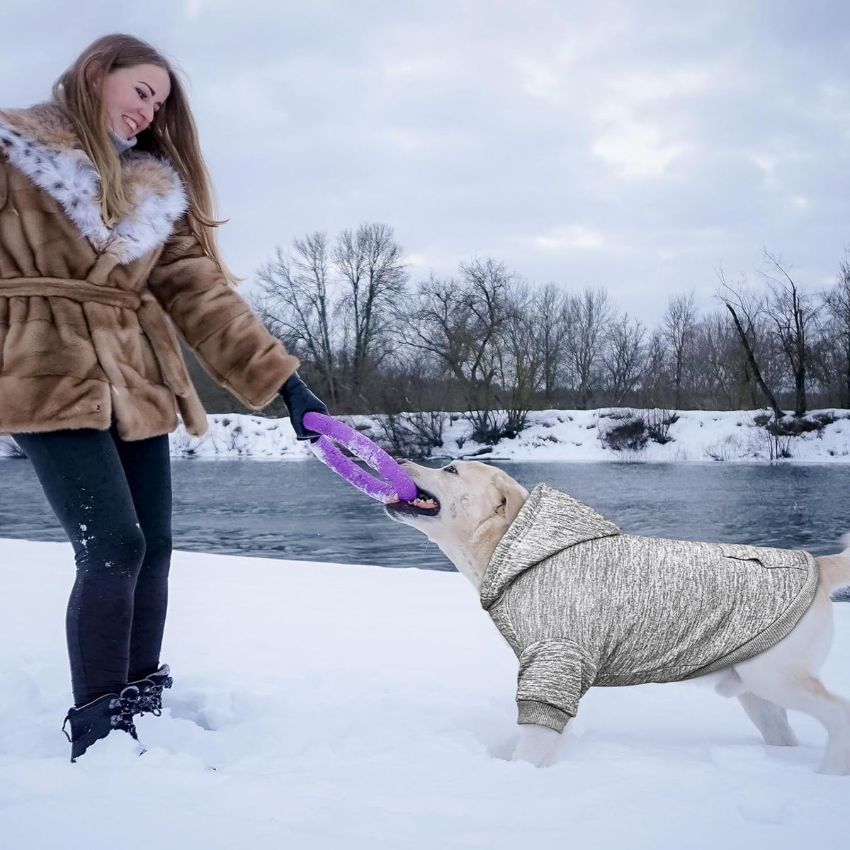 Dog Sweaters for Large Dogs Hoodie Fleece Dog Sweater Soft Clothes Sweatshirt with Pocket Hoodie
