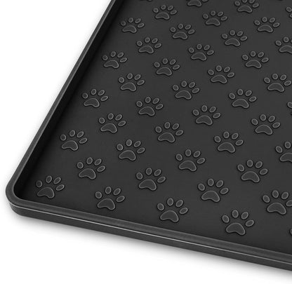 Ptlom Pet Placemat for Dog and Cat, Mat for Prevent Food and Water Overflow, Suitable for Small