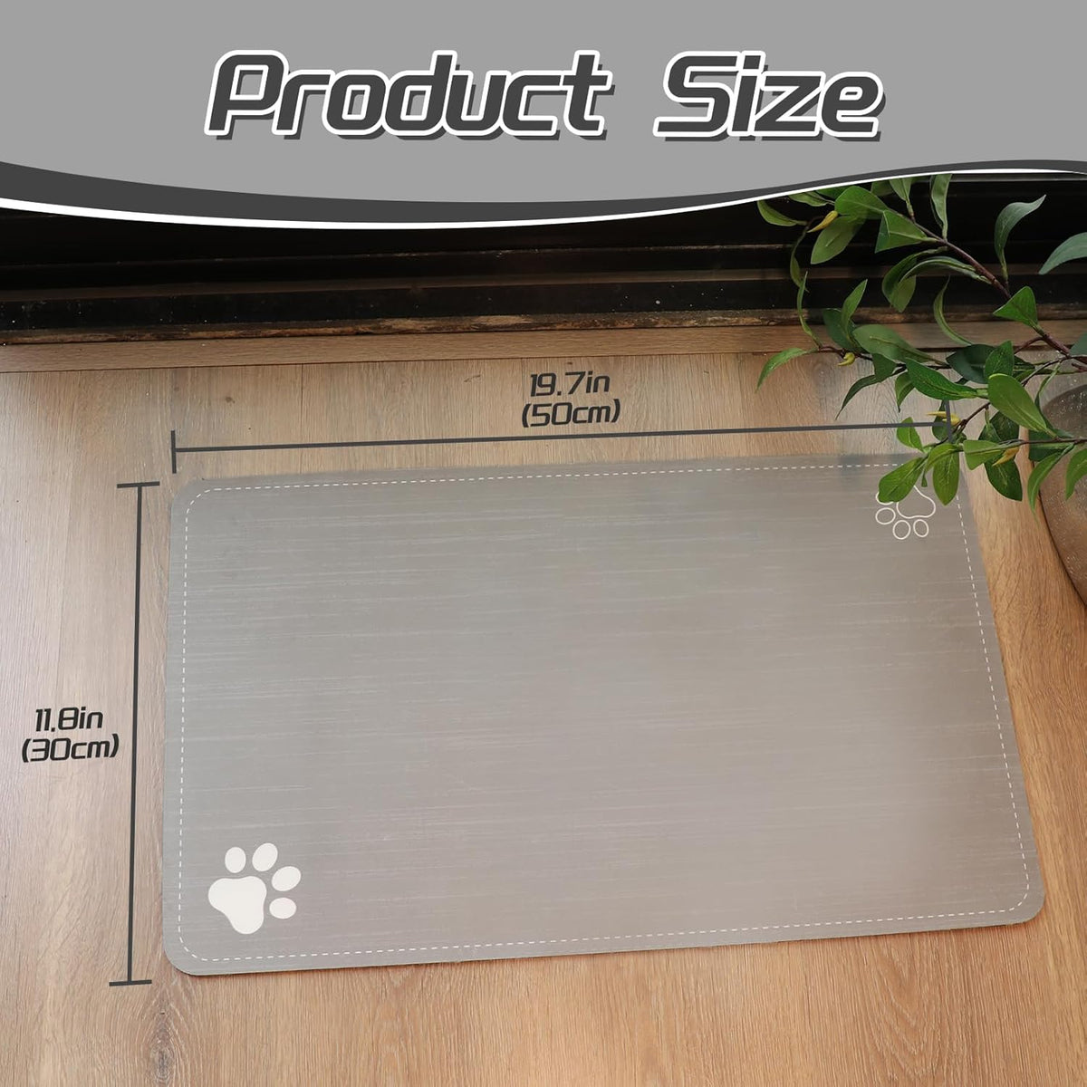 Le courant Cat & Dog Feeding Mat for Bowl-Pet Eating mat,Absorbent Non-Slip,Quick Dry Dog Water