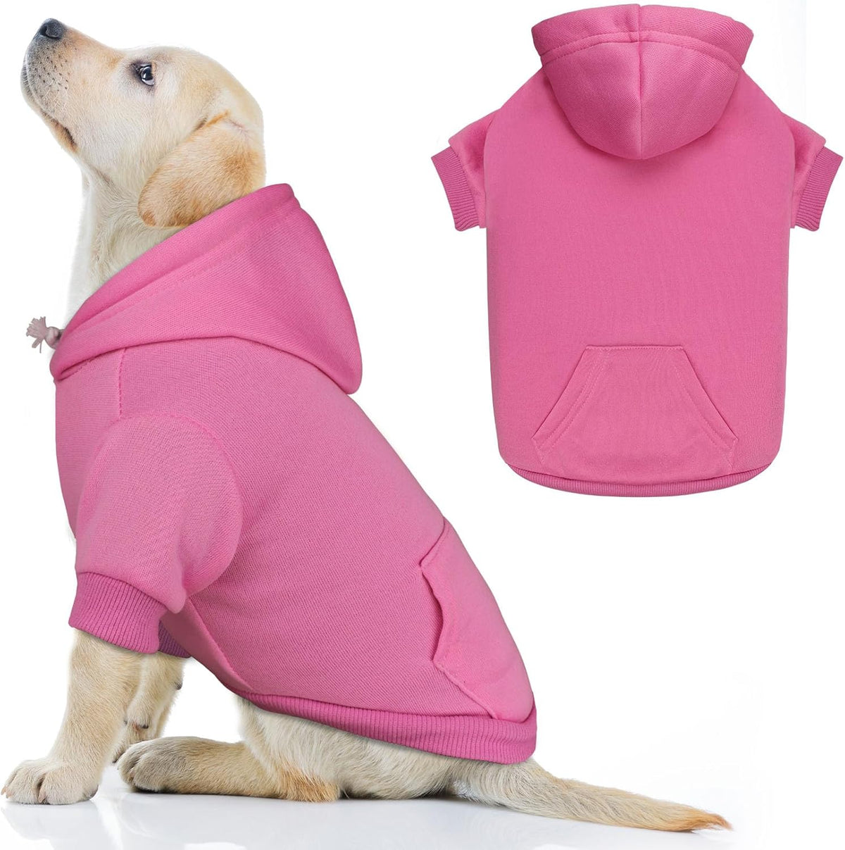 Dog Hoodie Dog Sweaters for Large Dogs Dog Sweater Solid Soft Brushed Fleece Dog Clothes Dog Hoodie