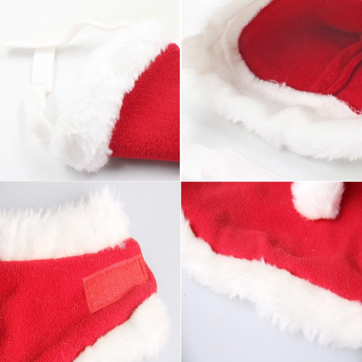 Enjoying Cat Christmas Costume, Pet Santa Claus Hat with Xmas Clothes for Cats Small Dogs, Kitten