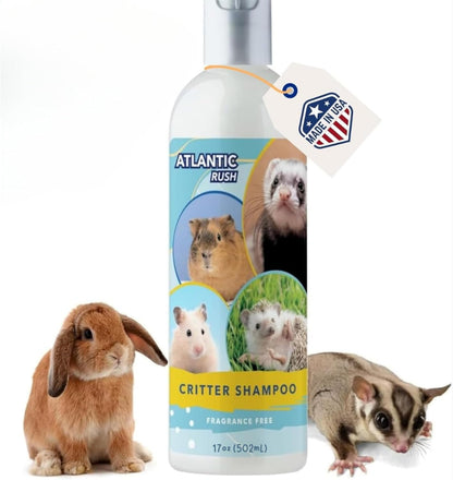 Critter Shampoo for Small Pets - 17 oz Small Animal Fragrance & Detergent Free Shampoo - Sensitive