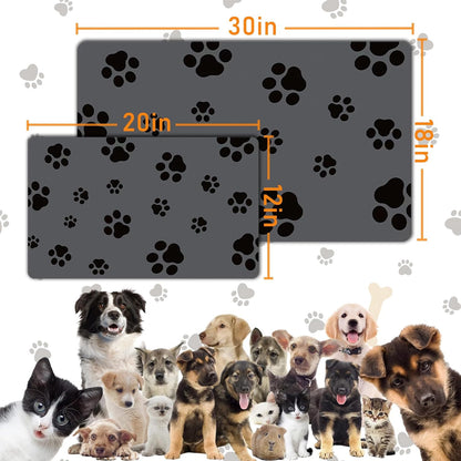 18"×30" Dog Food Mat-Absorbent Dog Mat for Food and Water, No Stains Quick Dry Cat Food Bowl Mat