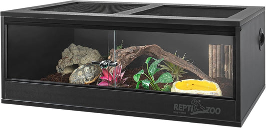 REPTI ZOO 35 Gallon PVC Reptile Tank, 36x18x12 Reptile Terrarium for Crested Gecko Leopard Gecko