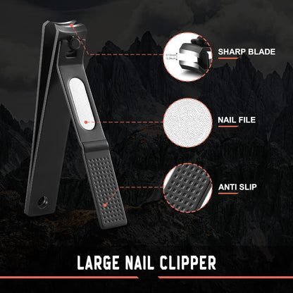 BEZOX Toe Nail Clippers Set of 2 - Stainless Steel Toenails Clippers for Thick Nails for Seniors
