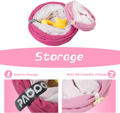 Cat Tunnel, Large Indoor Durable Collapsible Interactive Cat Tube with Peek-A-Boo Hole, Hanging