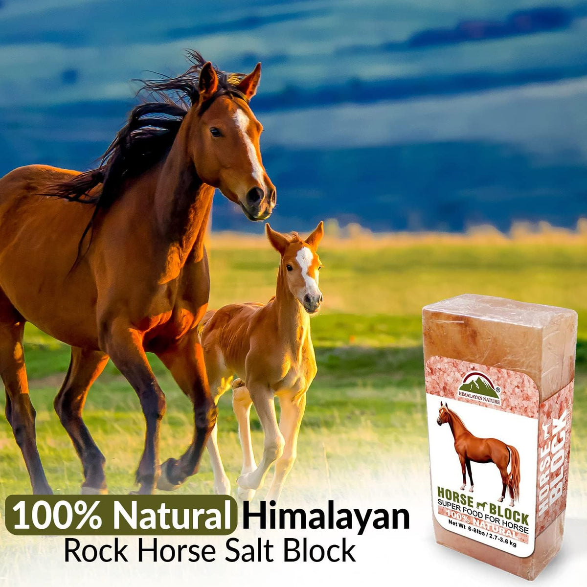 Licking Salt for Horse, 100% Pure Himalayan Pink Salt Chunks, 6 LBS, Animal Feed Salt Chunks, Horse